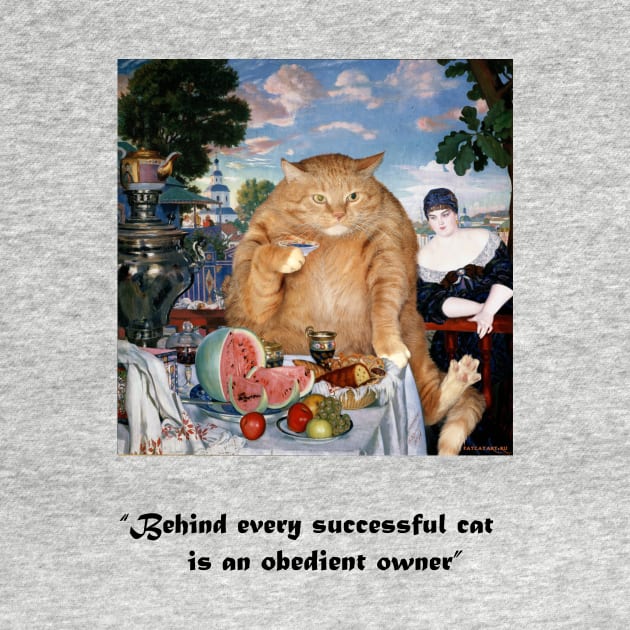 Behind every successful cat - fun cat design by maggzstyle